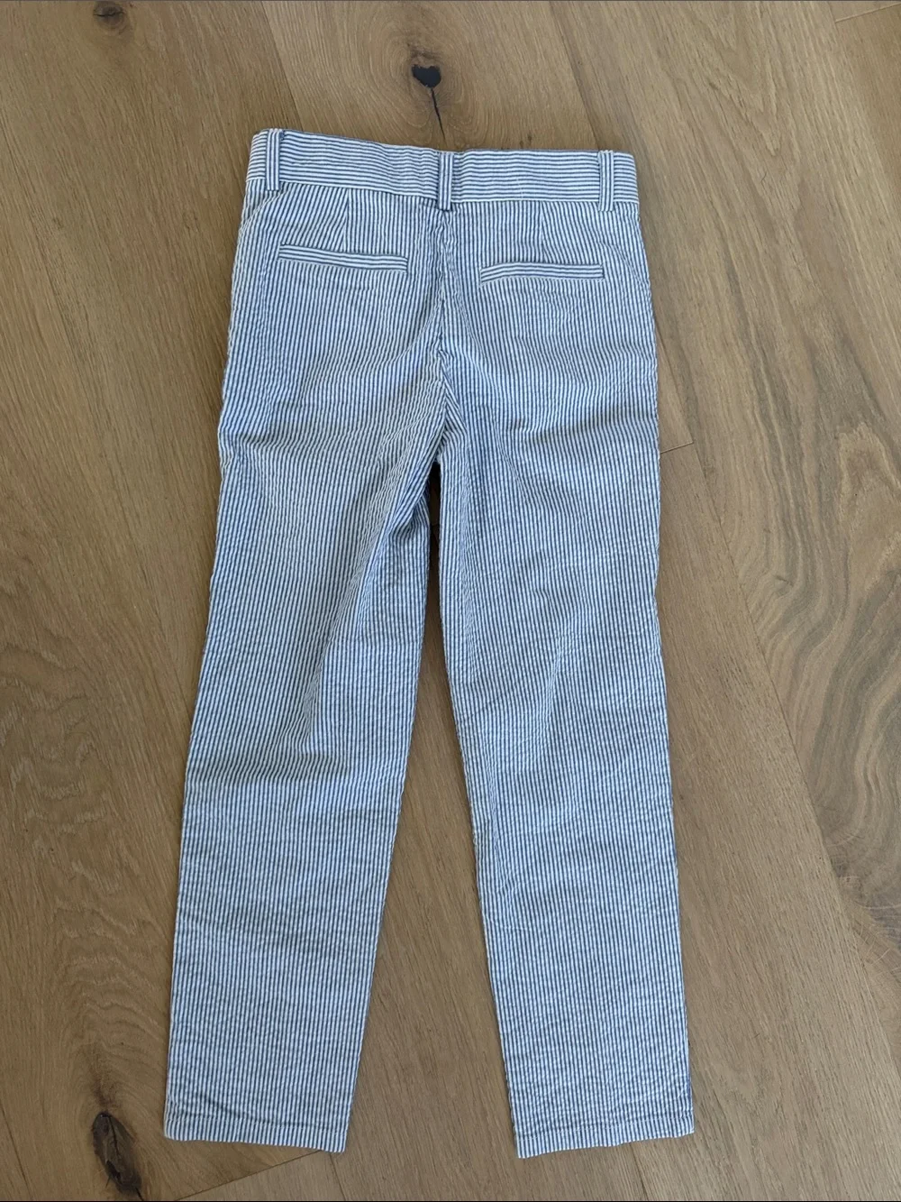 Brooks Brothers Blue and White Seersucker  Pants with Adjustable waist Boys